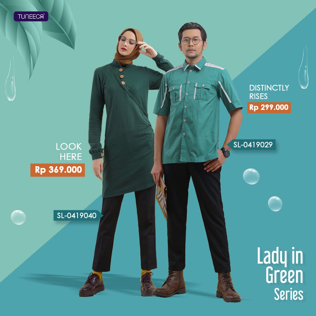 Koleksi Baju Couple Warna Hijau